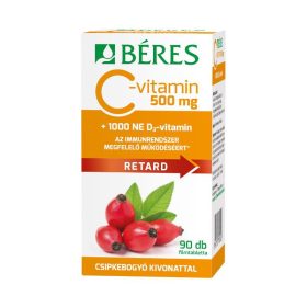 Béres C-vitamin 500mg csikebogyó.+D3 1000NE retard filmtabletta 90x