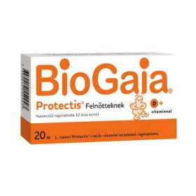 Biogaia Protectis rágótabletta D-vitaminnal felnőtteknek narancs ízű 20x