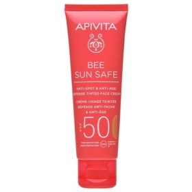 Apivita Bee Sun Safe fényvédő arckrém szinezett SPF50 50ml
